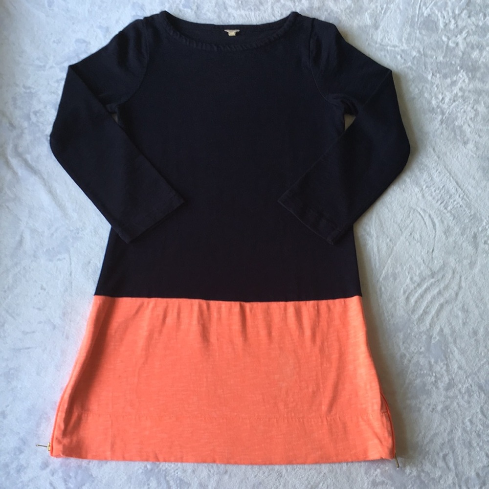 J. Crew Colorblock Long Sleeve Mini Dress